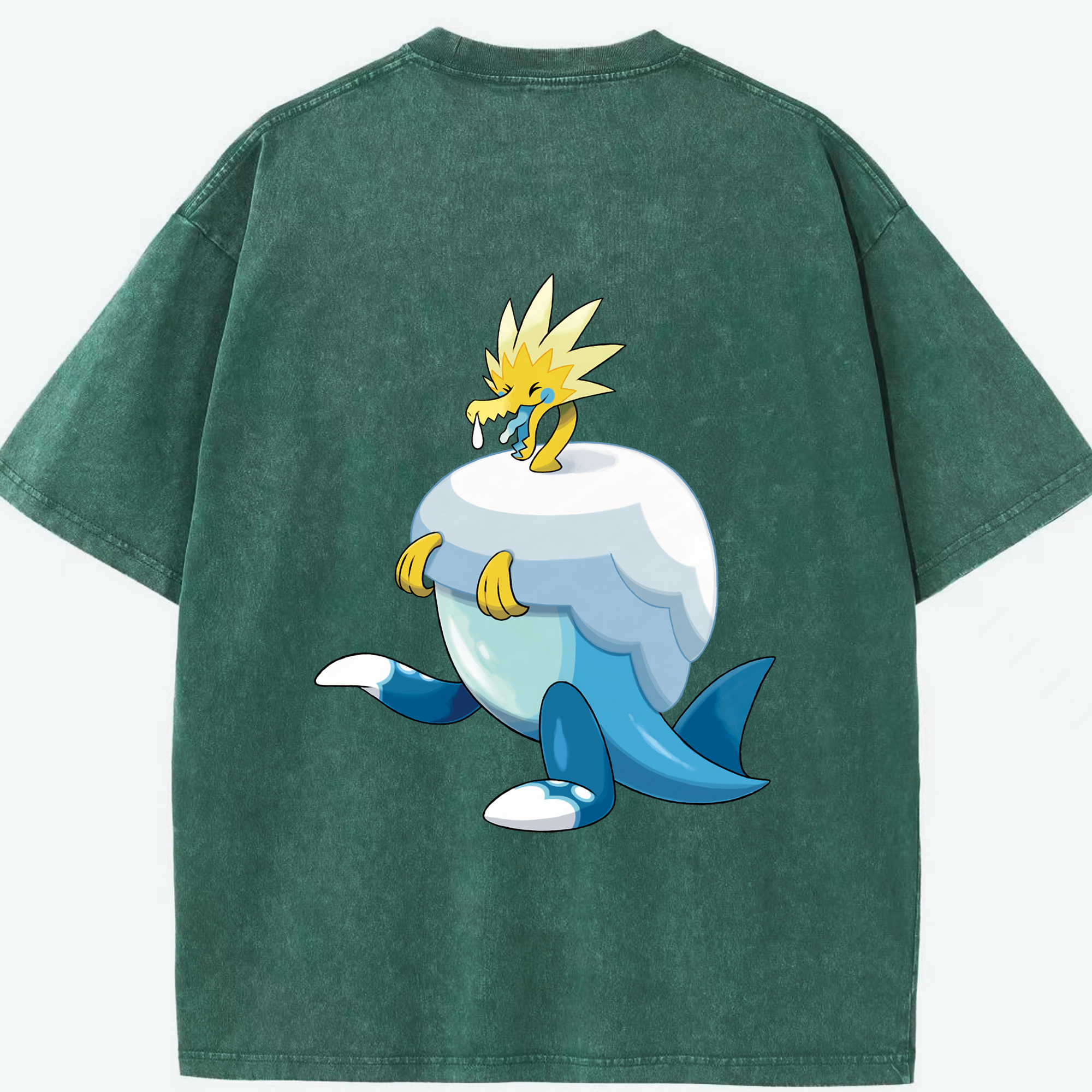 （画像用） ポケットモンスター Pokémon 綿100% ヴィンテージ風 半袖Tシャツ（背面プリント）